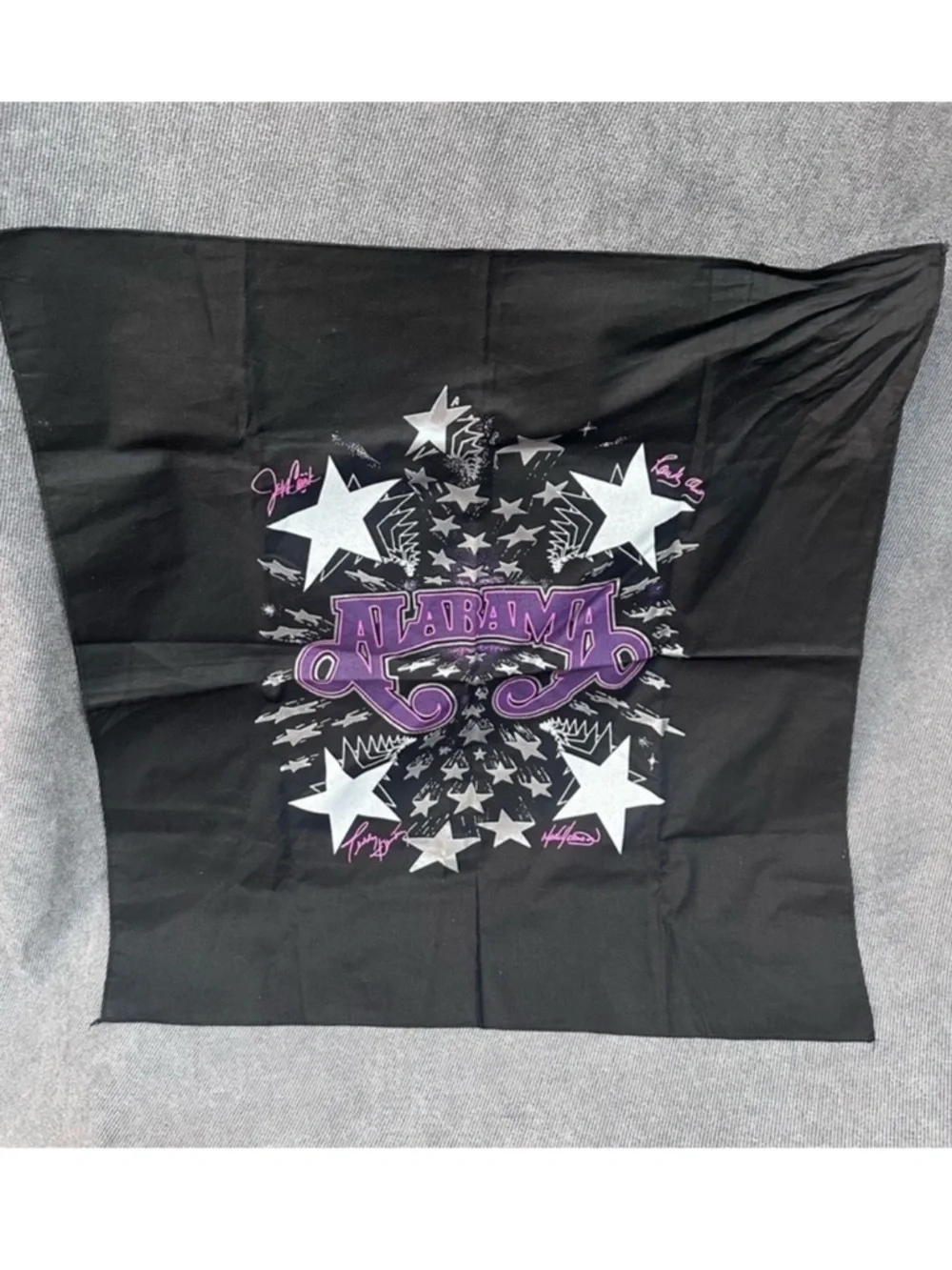 Vintage Alabama concert souvenir bandana